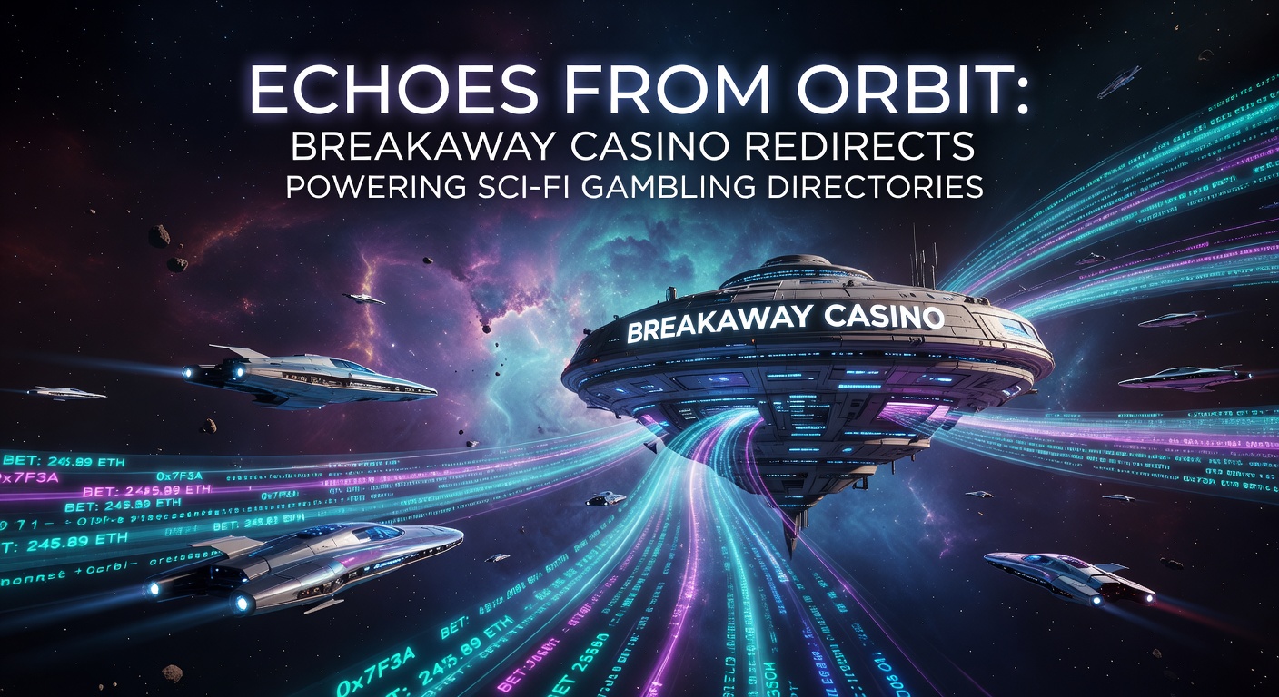 Digital visualization of orbital signals bouncing between sci-fi casino platforms and breakaway redirect networks, evoking echoes in space