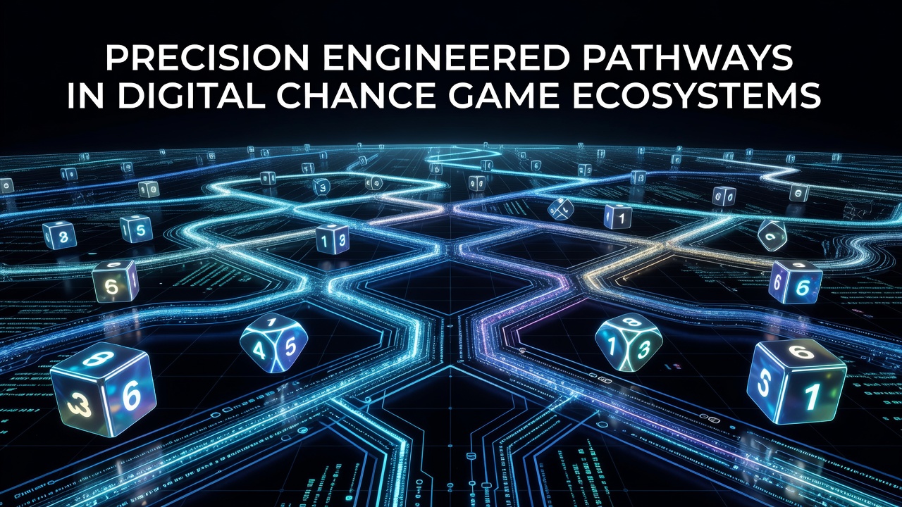Illustration of precision-engineered digital pathways connecting nodes in a chance game ecosystem